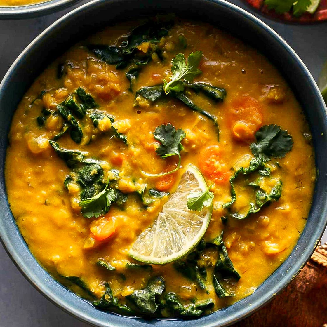 Slow Cooker Golden Lentil Soup (Vegan)