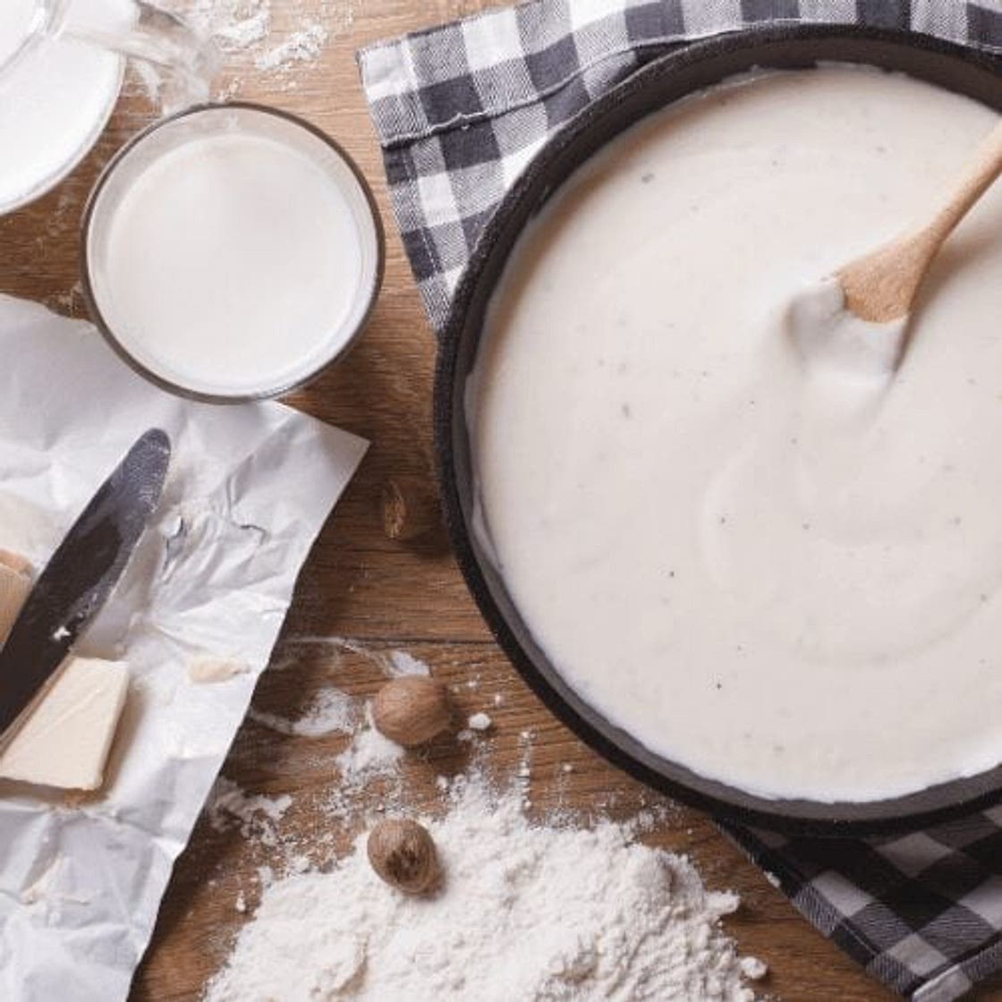 Sourdough Starter Bechemel Sauce (White Sauce)