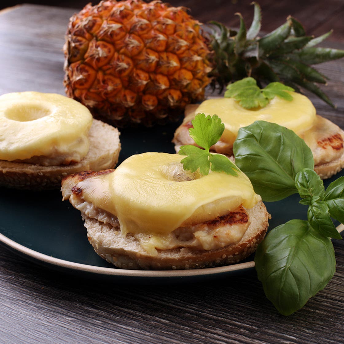 Hawai toast (pão de forma integral com abacaxi)