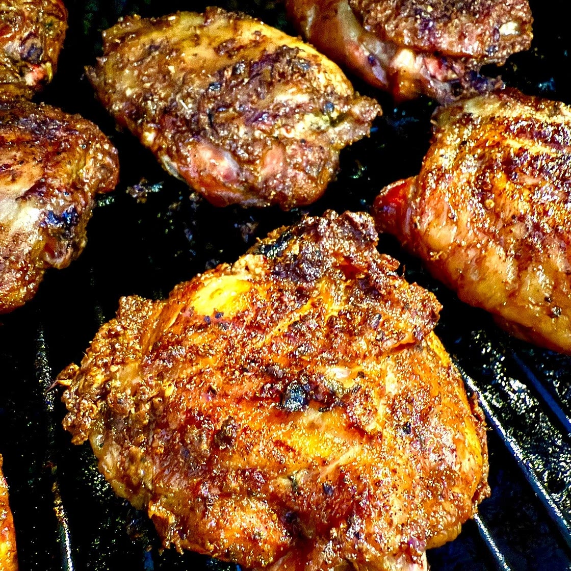 Smoked Lemon Garlic Chicken Thighs