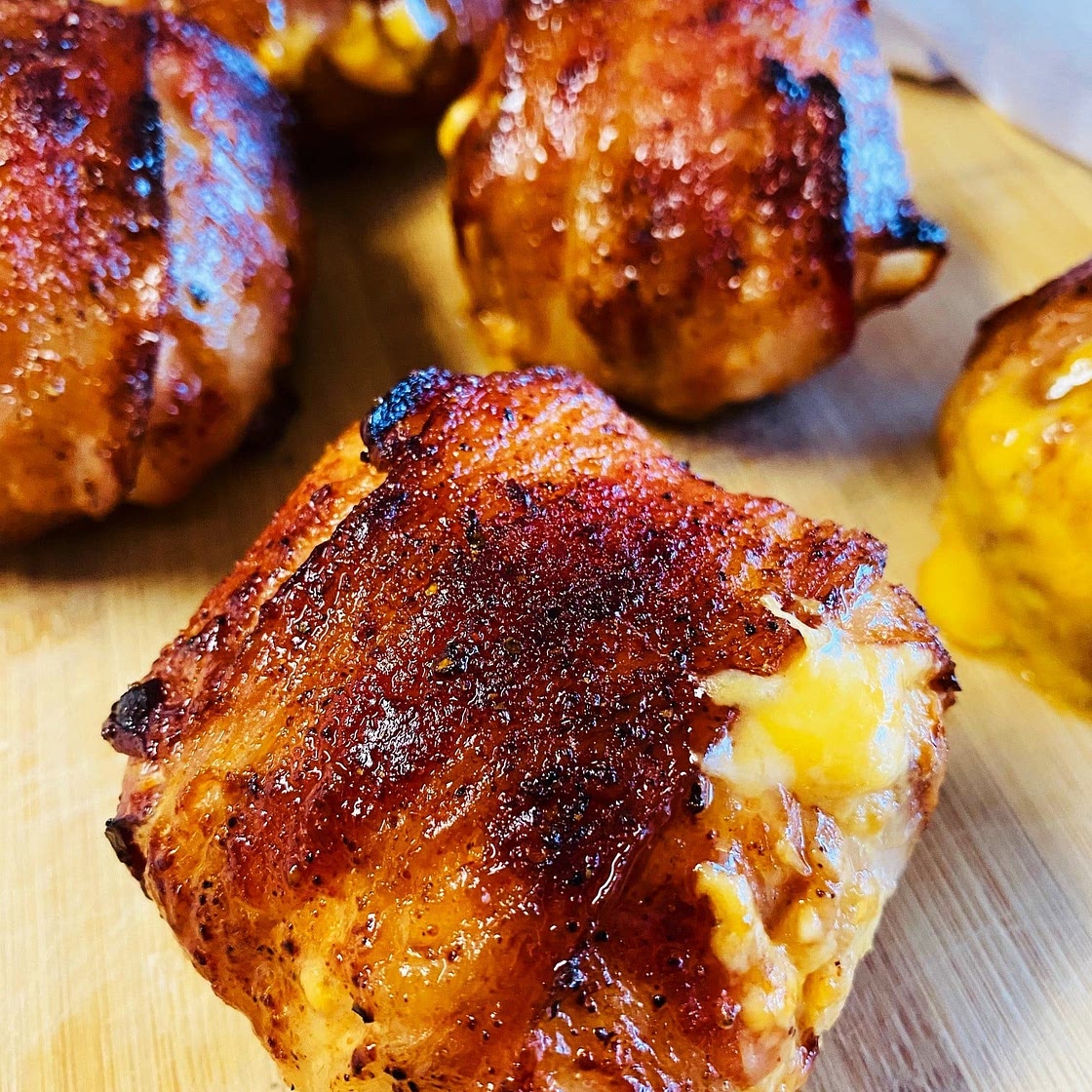 Air Fryer Cheesy Bacon Wrapped Chicken
