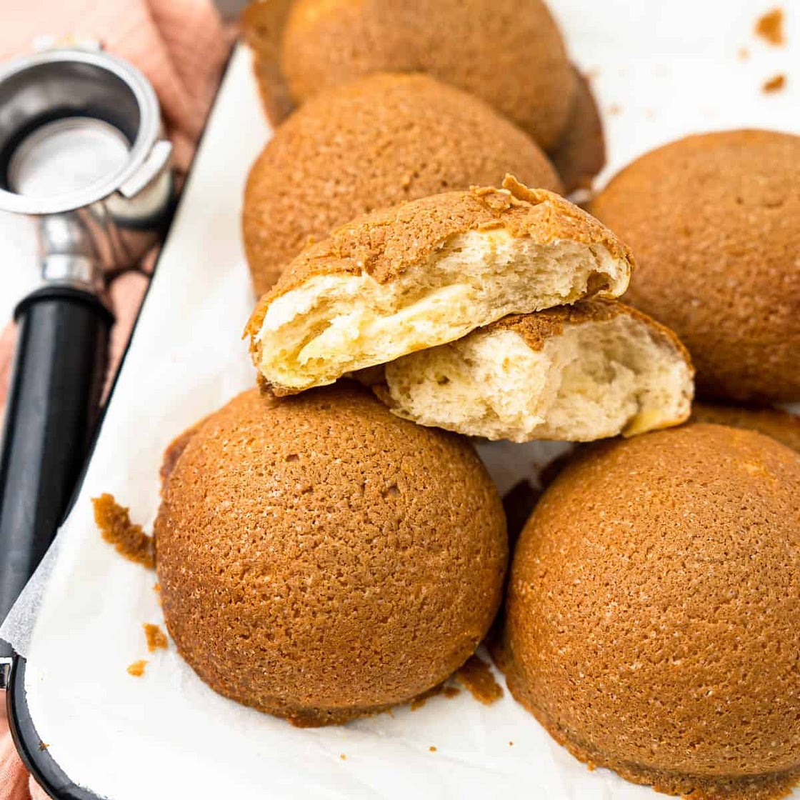 Delicious Coffee Buns with Crunchy Crust
