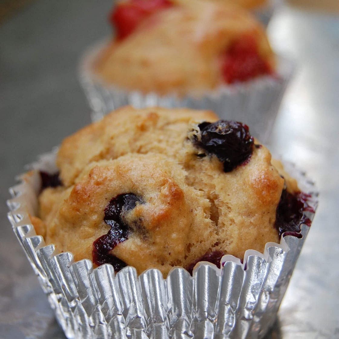 Fruit, Nut, or Berry Whole-Wheat Muffins