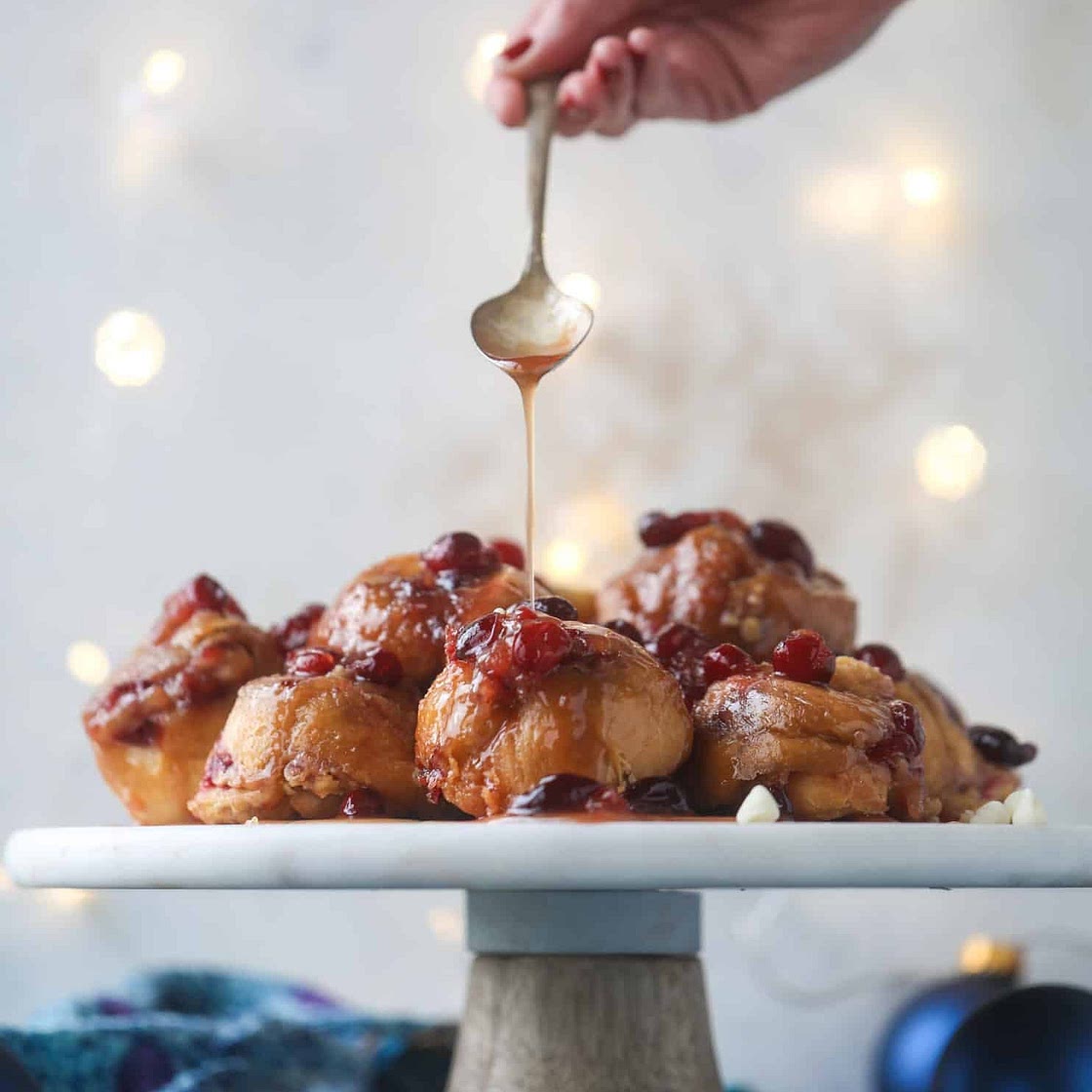 Cranberry White Chocolate Sticky Buns