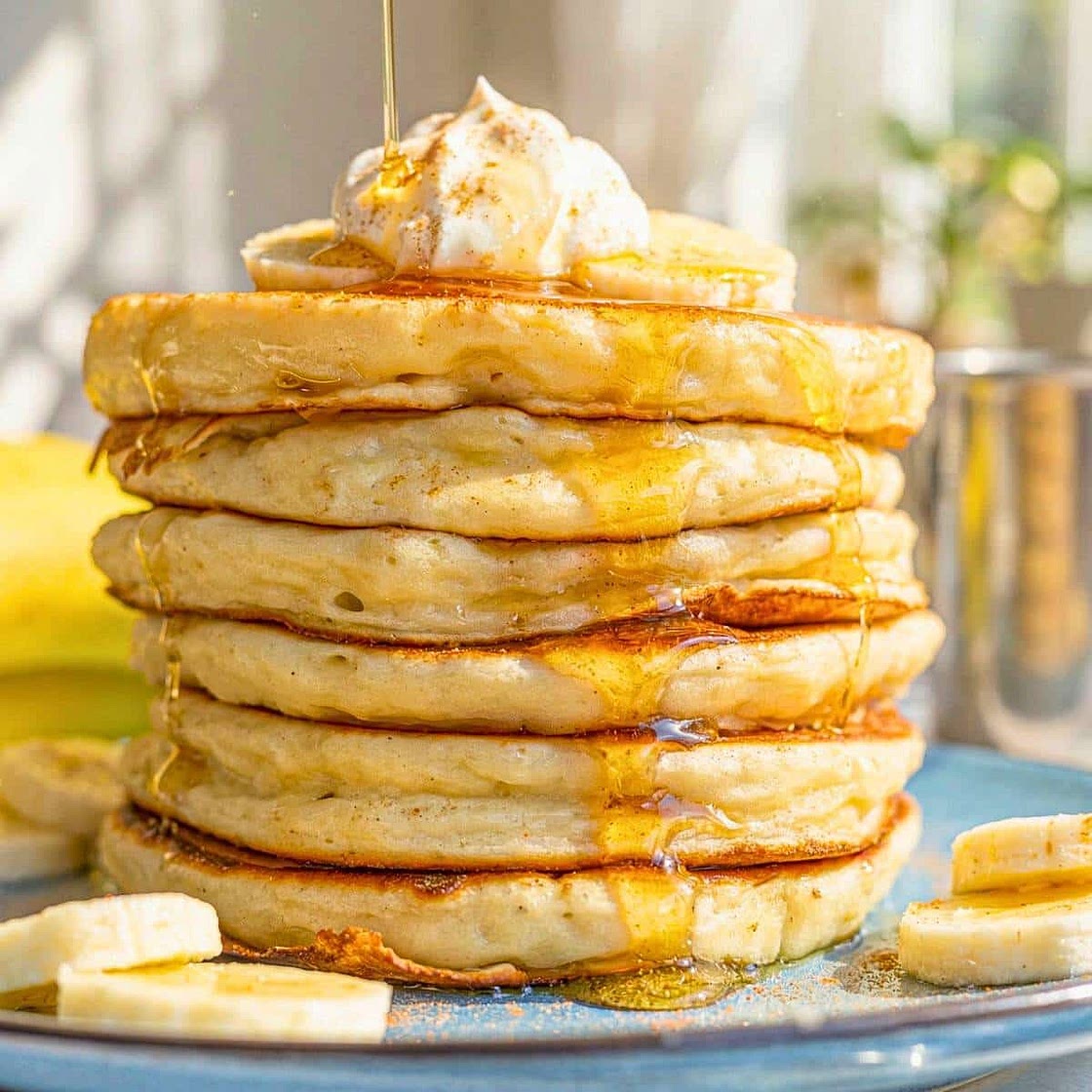 Greek Yogurt Banana Pancakes