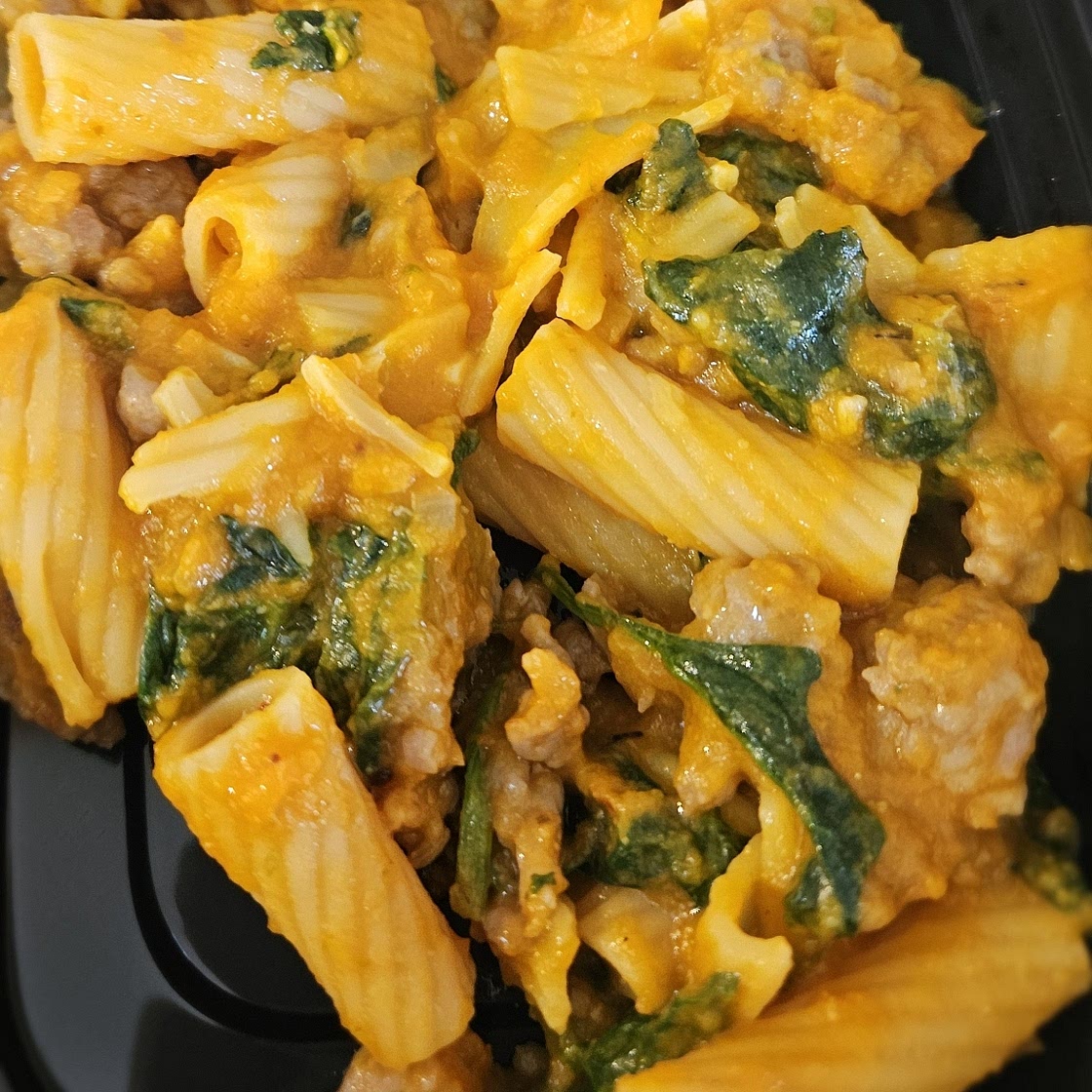 Pumpkin Rigatoni with Italian Sausage