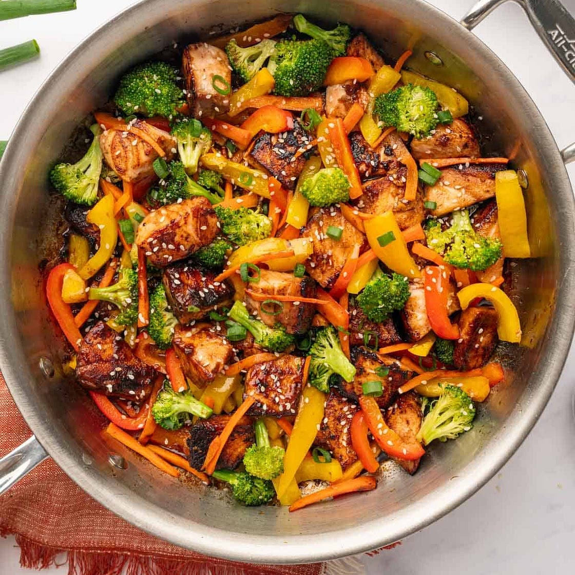 The Best Teriyaki Salmon Stir Fry