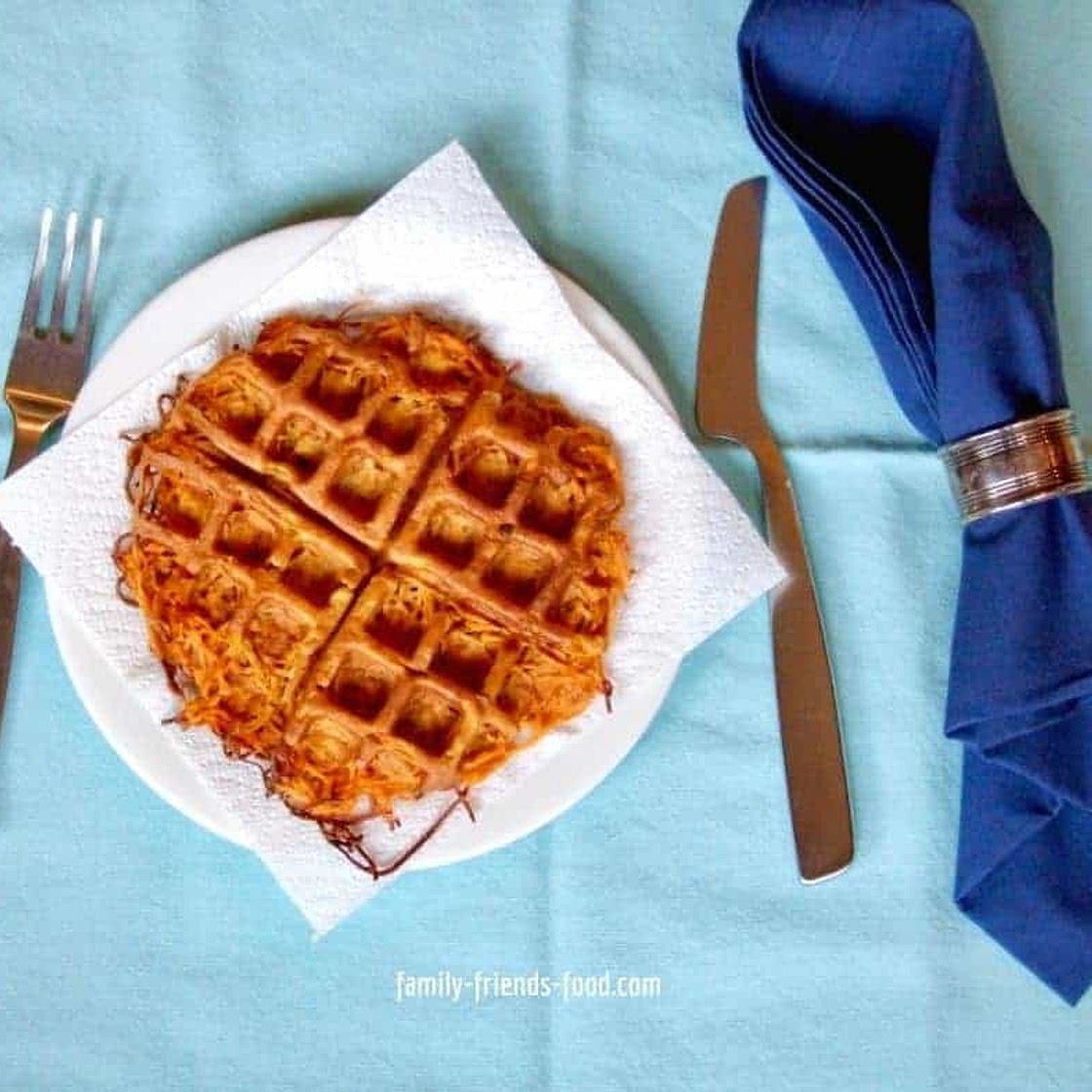 Sweet potato latke waffles