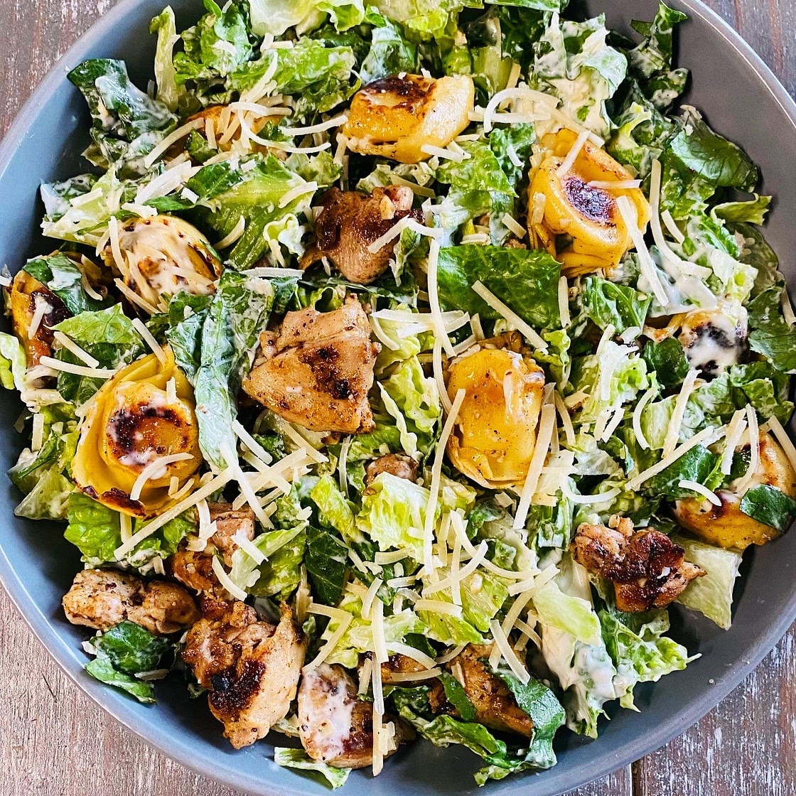 Blackstone Chicken Tortellini Caesar Salad