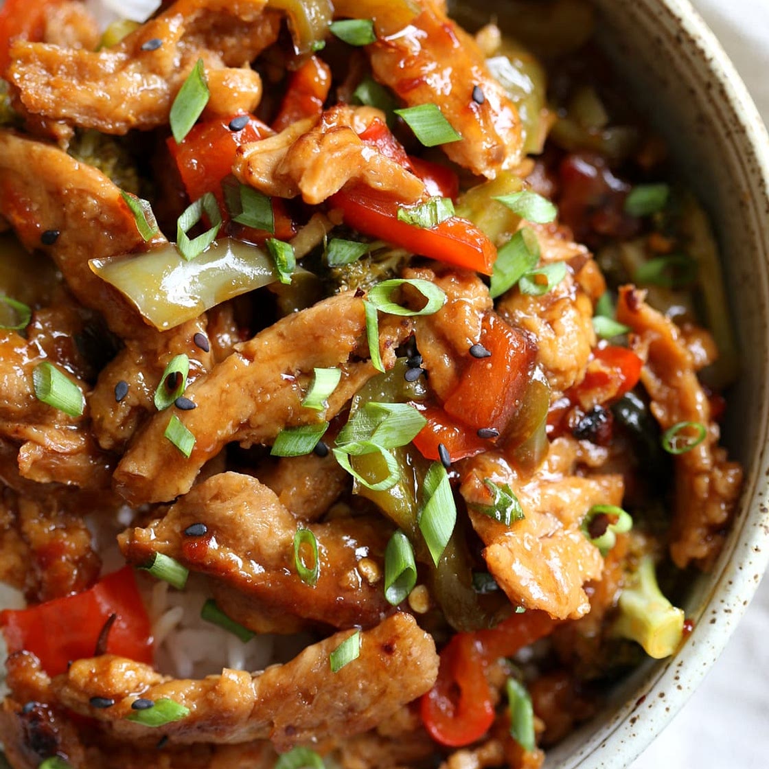 Vegan General Tso's Soy Curls
