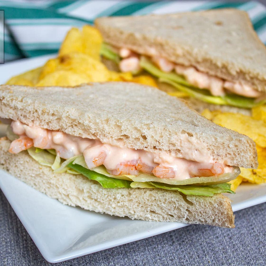 How to Make Yummy Prawn or Shrimp Mayonnaise Sandwich