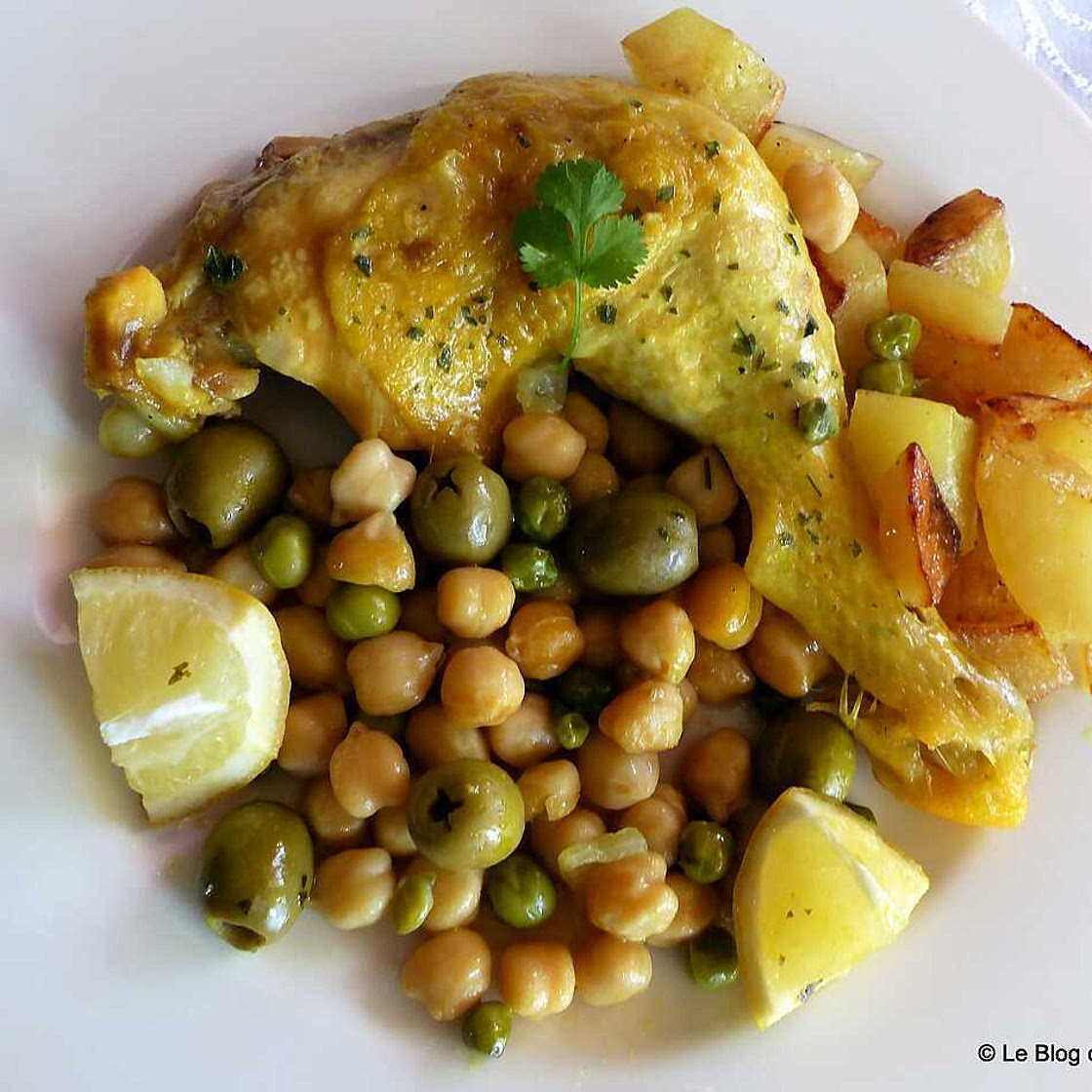 Tajine poulet et pommes de terre
