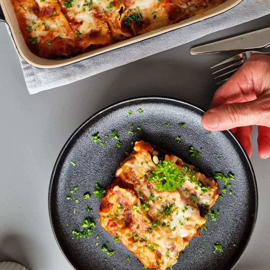 Spinach Creme Fraiche Gluten Free Cannelloni