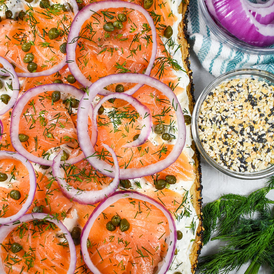 Everything Bagel Smoked Salmon Tart