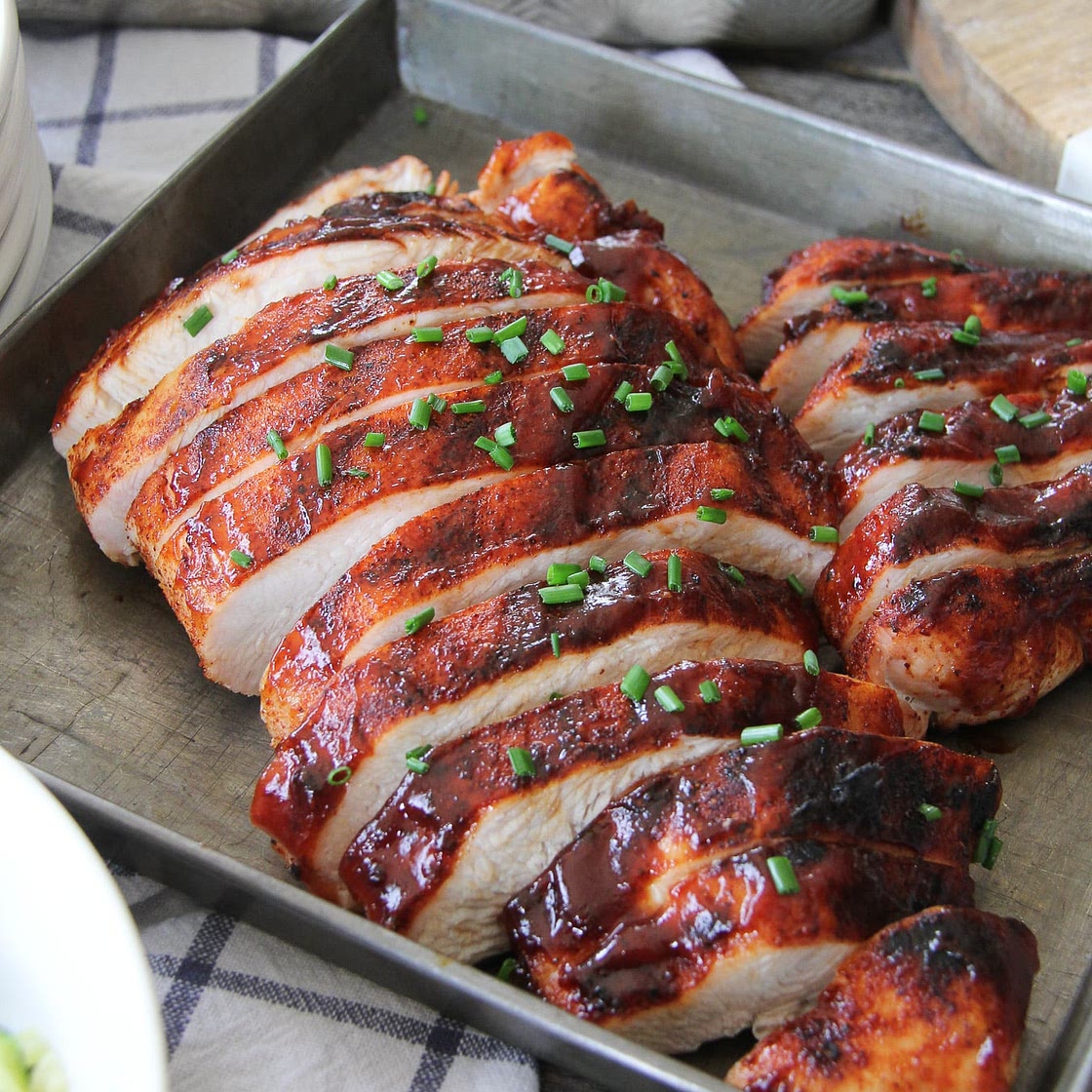 BBQ Turkey Breast with a Brown Sugar Rub and BBQ Sauce