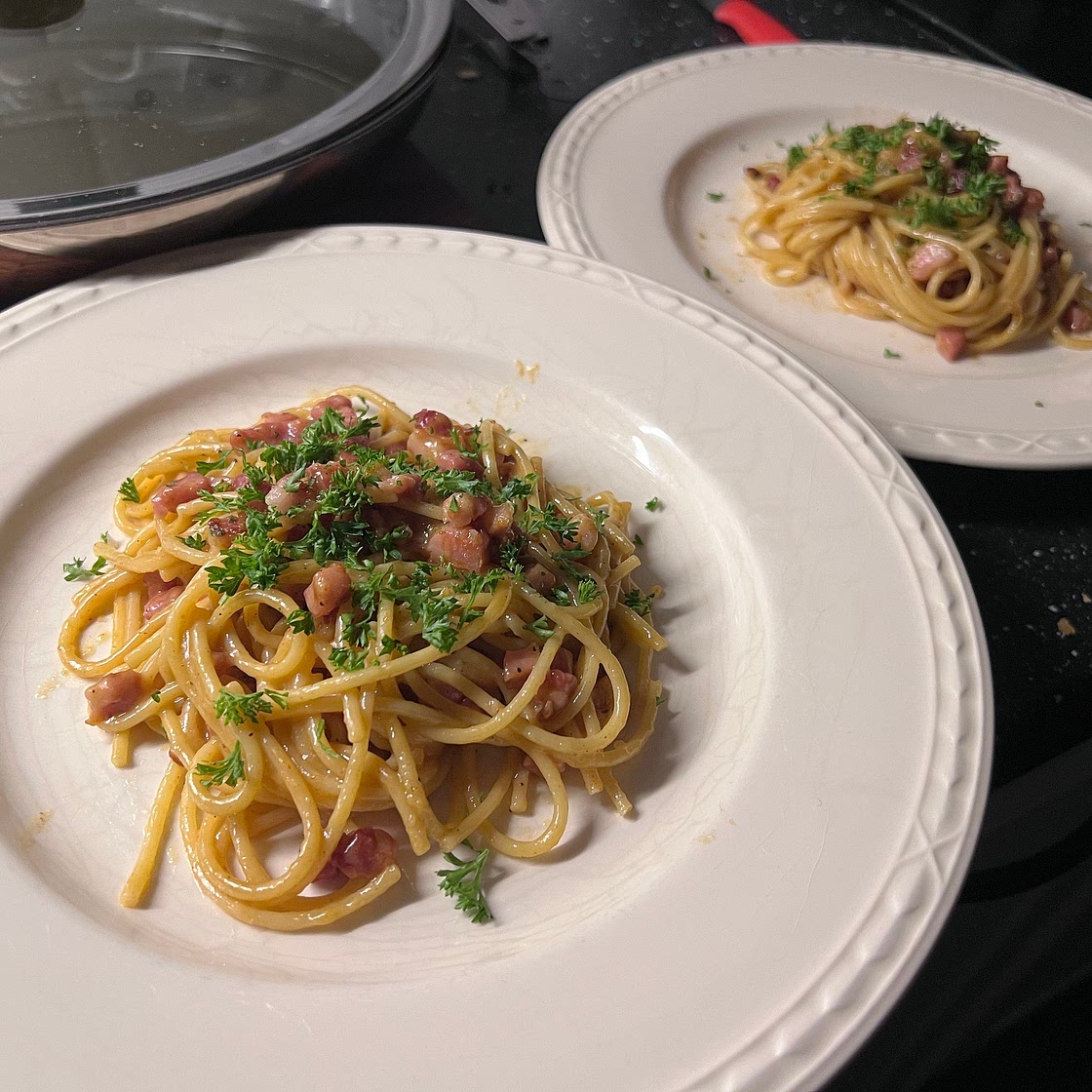 Gennaro's classic spaghetti carbonara