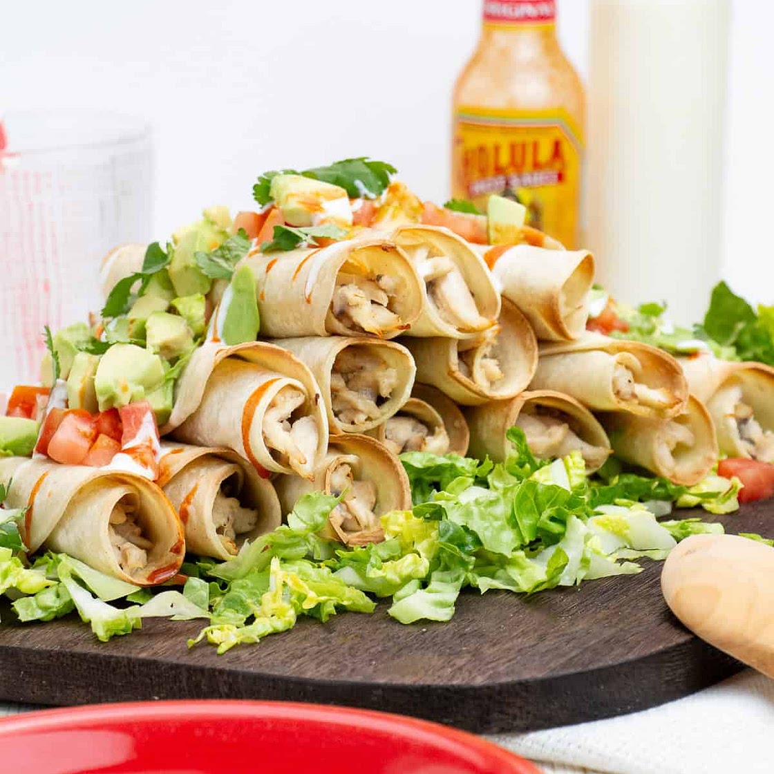 Baked Chicken Flautas