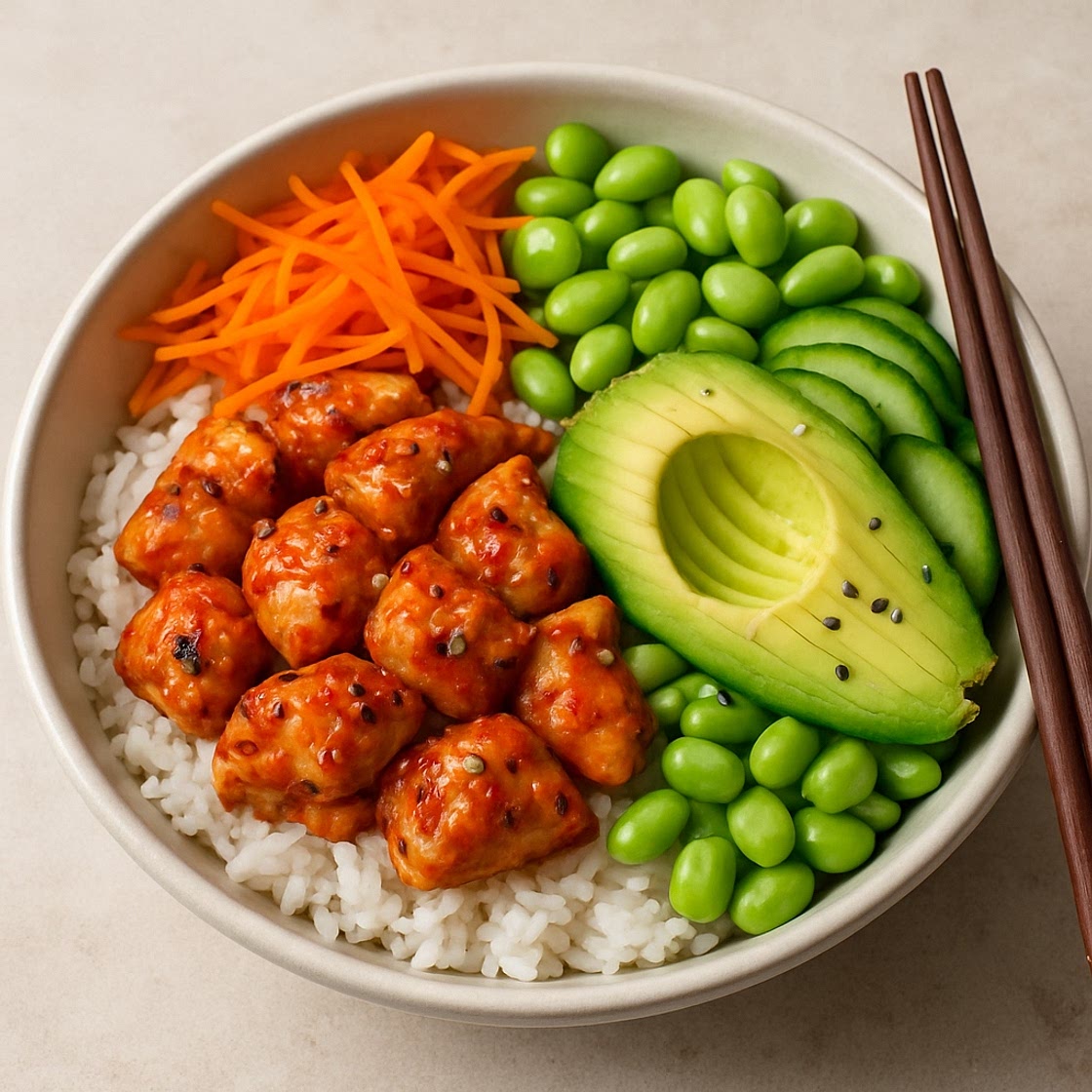 spicy CHICKEN POKE BOWL