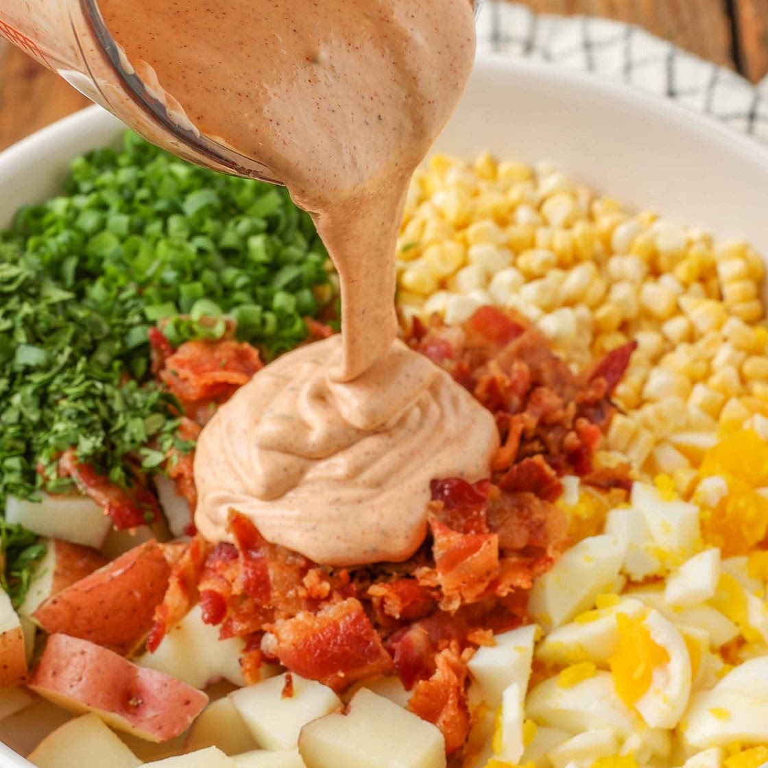 Bacon Potato Salad with Corn