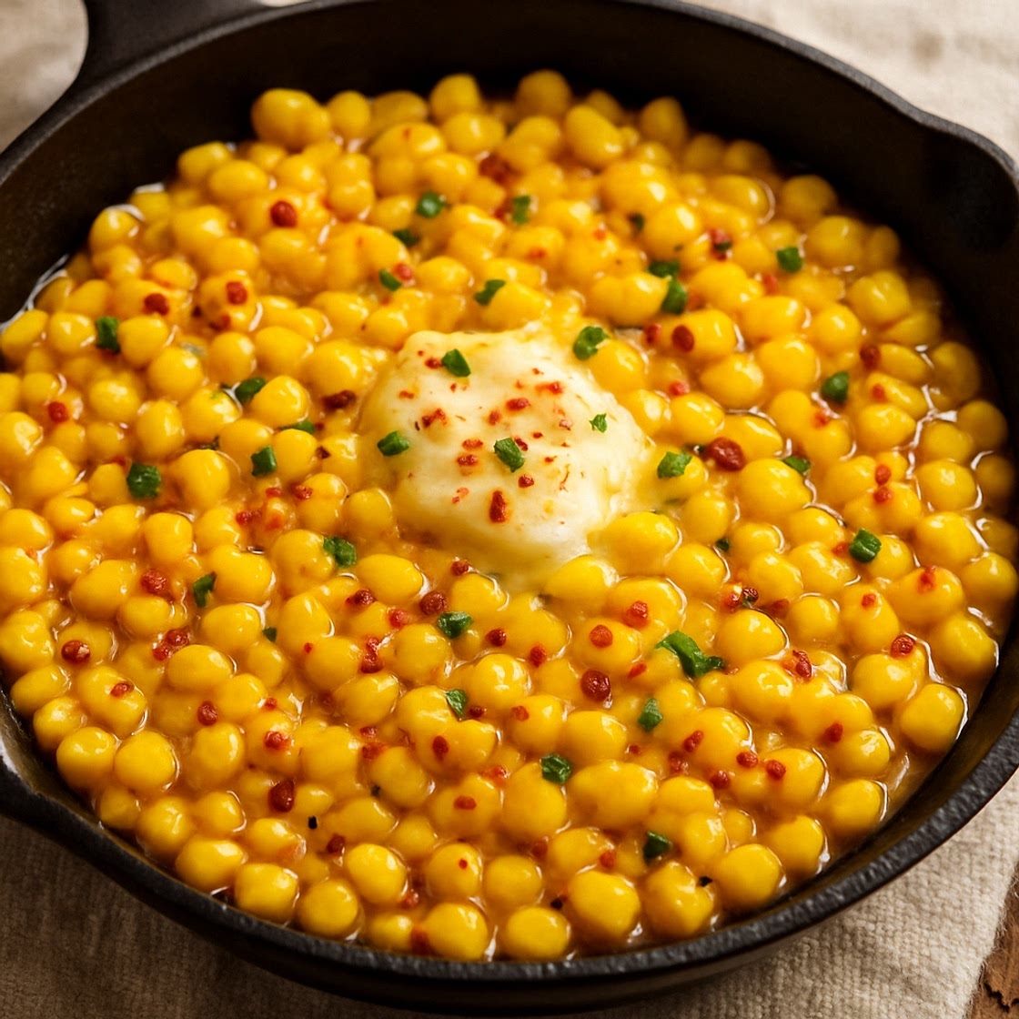 Sweet & Spicy Honey Butter Skillet Corn