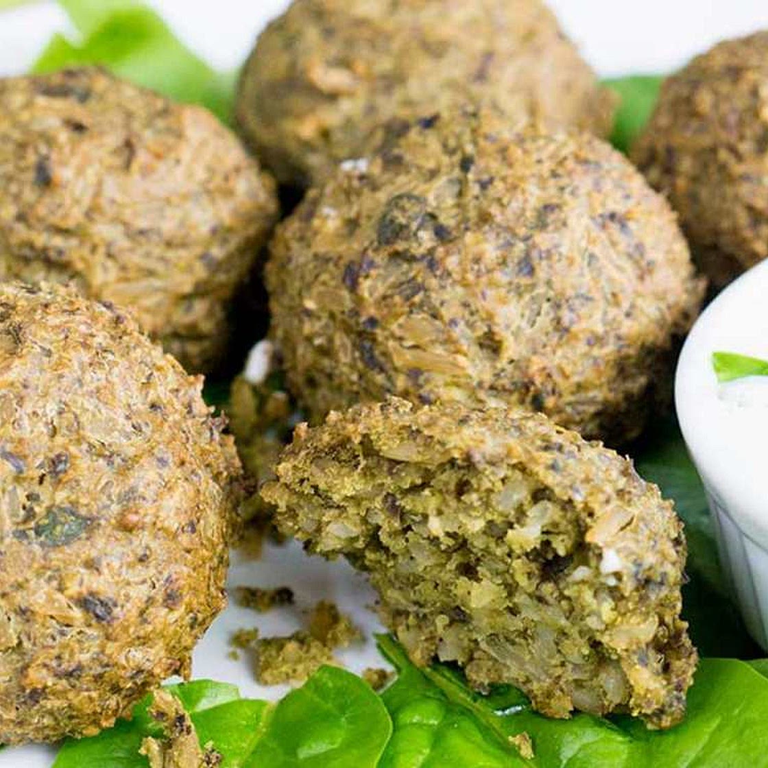 High Protein Spinach and Rice Balls