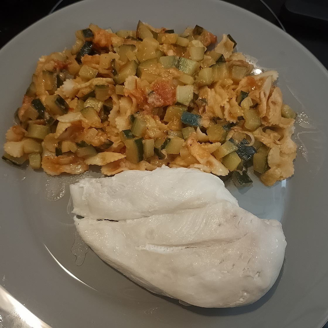 Poulet aux légumes et pâtes