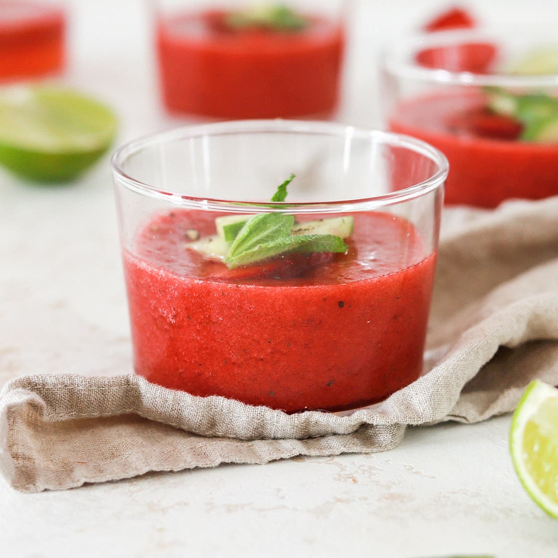 Strawberry melon gazpacho