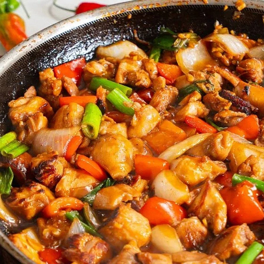 Honey garlic chicken stir fry