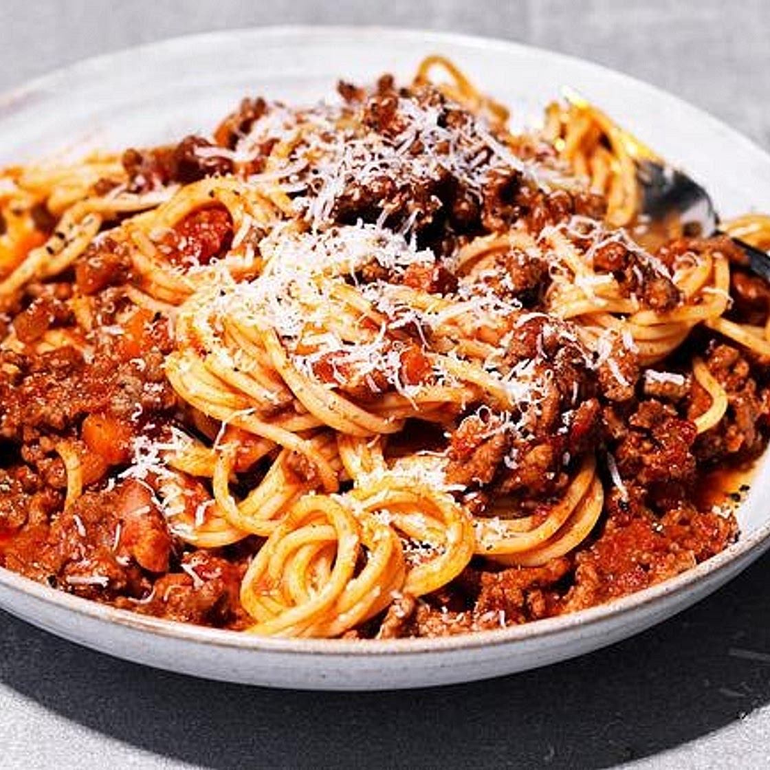 Beer spaghetti bolognese