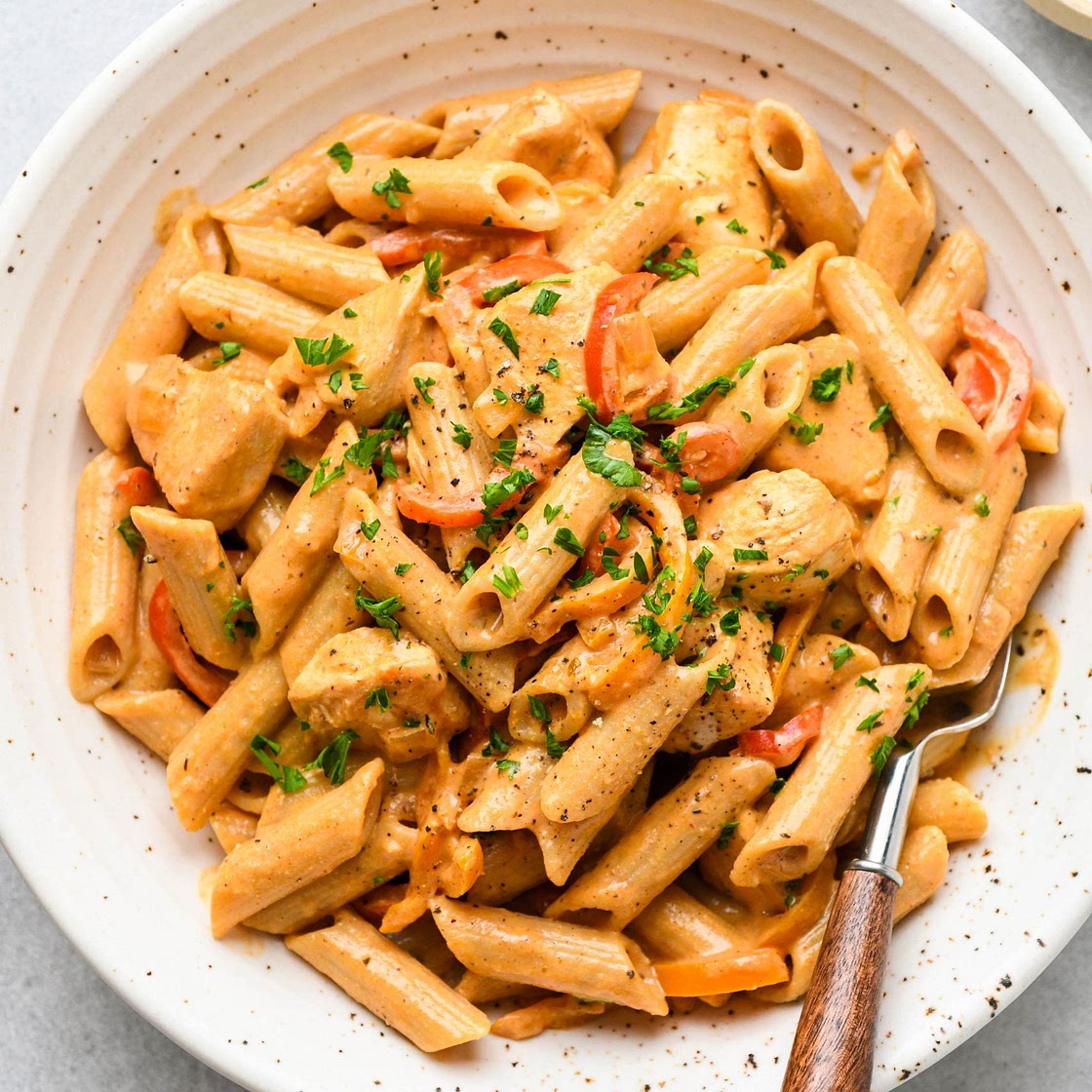 Cashew Cream Cajun Chicken Pasta - Dairy Free!