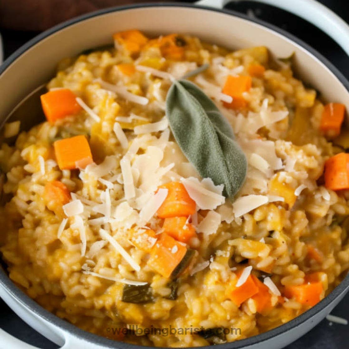 Creamy Baked Farro and Butternut Squash and Parmesan