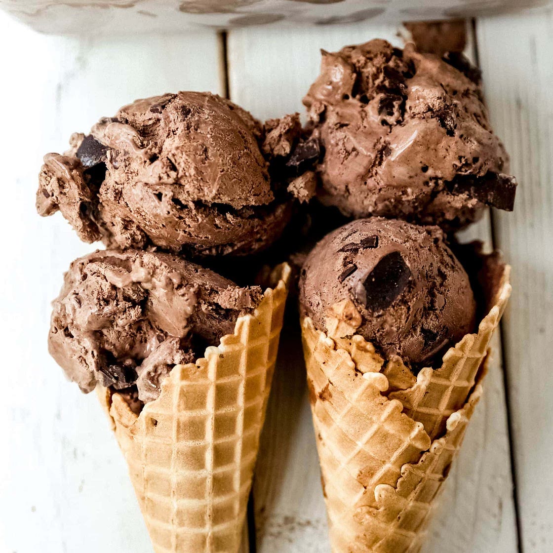 No-Churn Chocolate Chunk Ice Cream