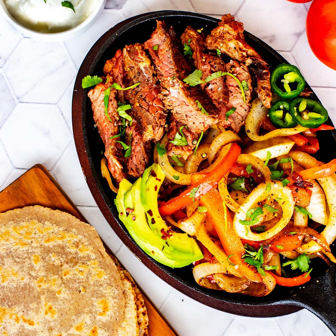 Marinated Keto Steak Fajitas