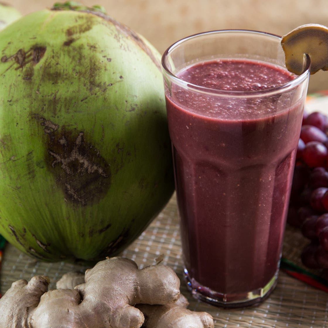 Suco de açaí refrescante
