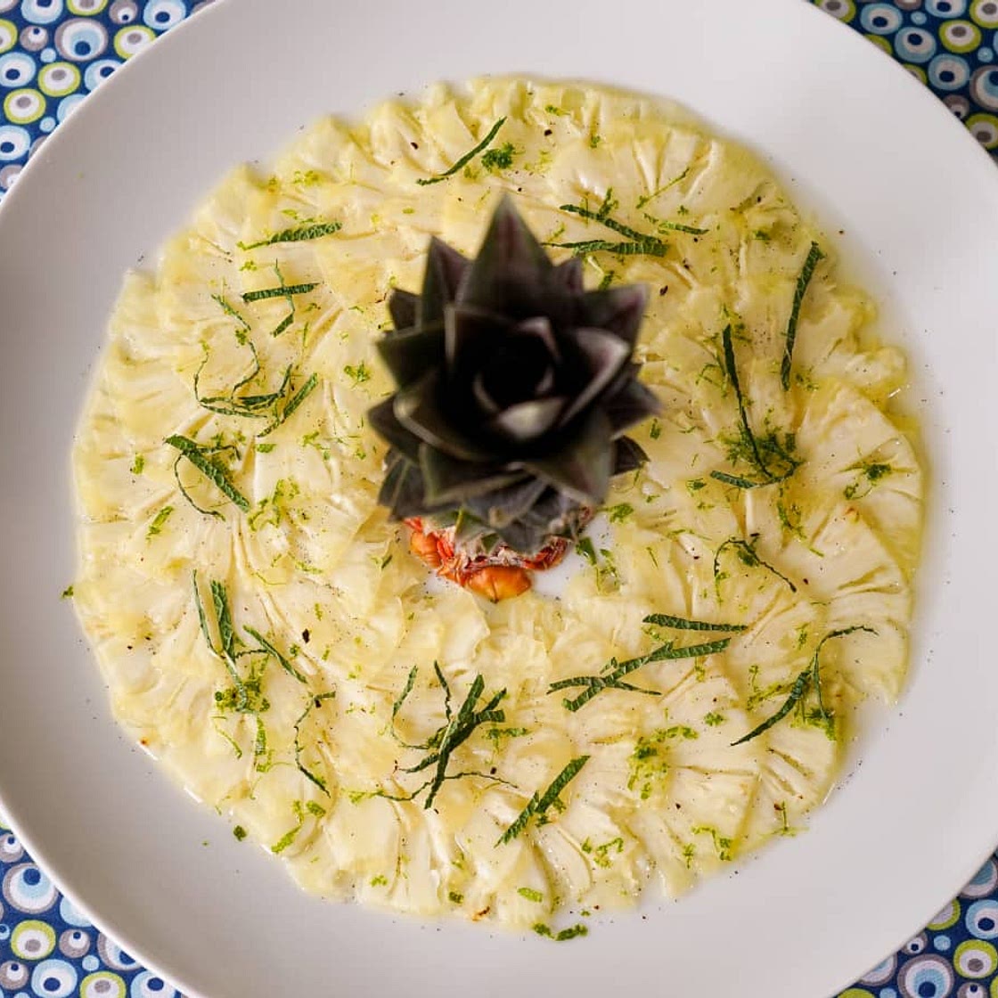 Carpaccio d'ananas exotique
