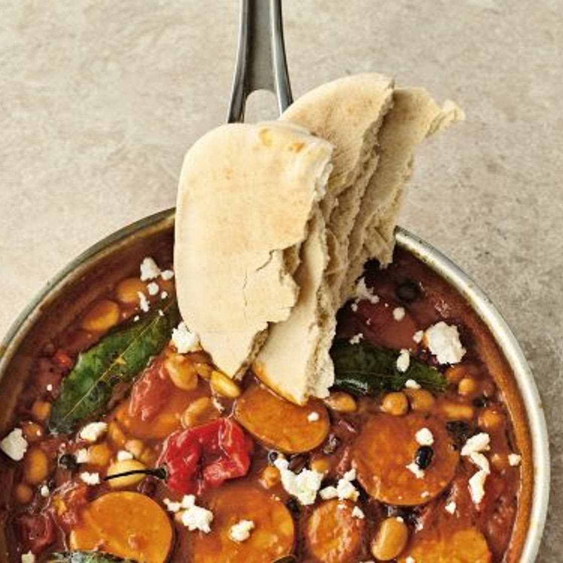 zoete-aardappelstoof met feta van Jamie