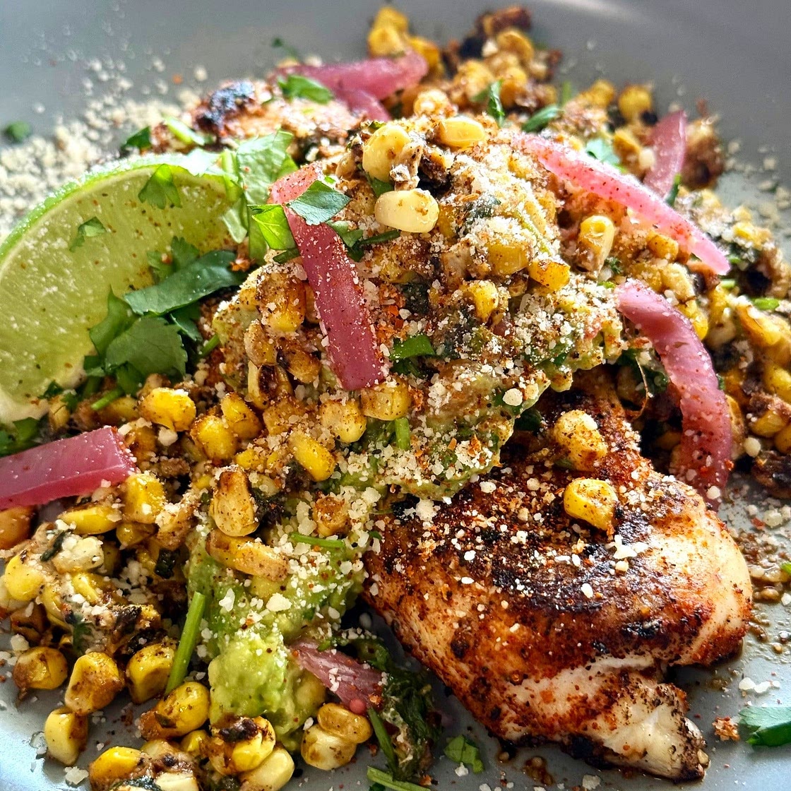 Blackstone Guacamole Street Corn Chicken