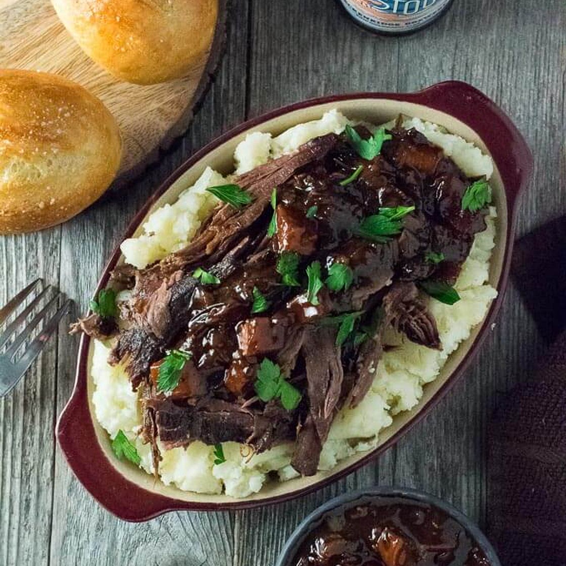 Beer Braised Venison Neck