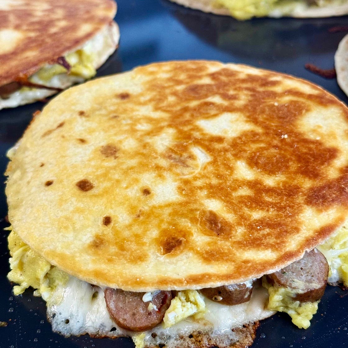 Chicken Sausage Breakfast Quesadillas