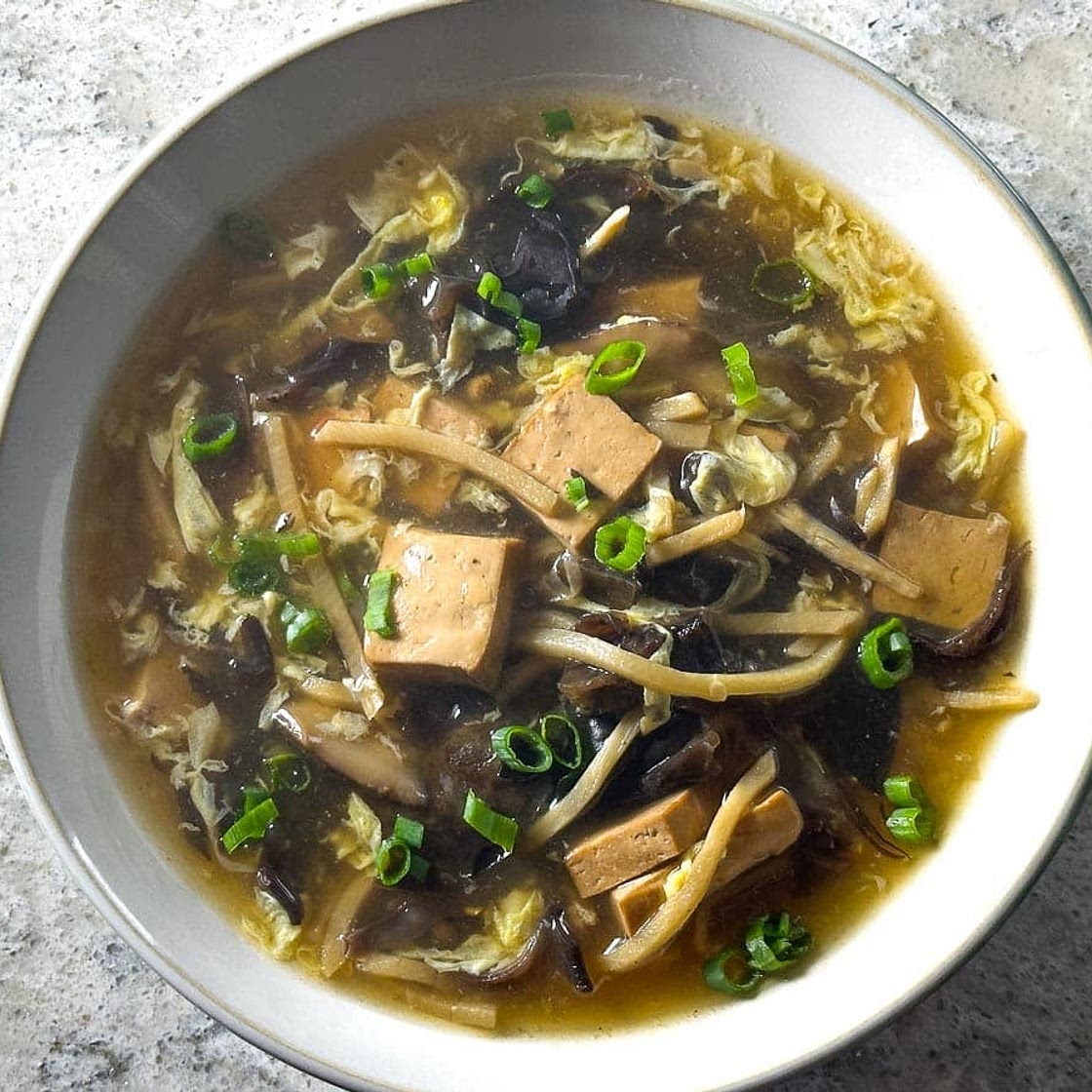 Low FODMAP Vegetarian Hot and Sour Soup