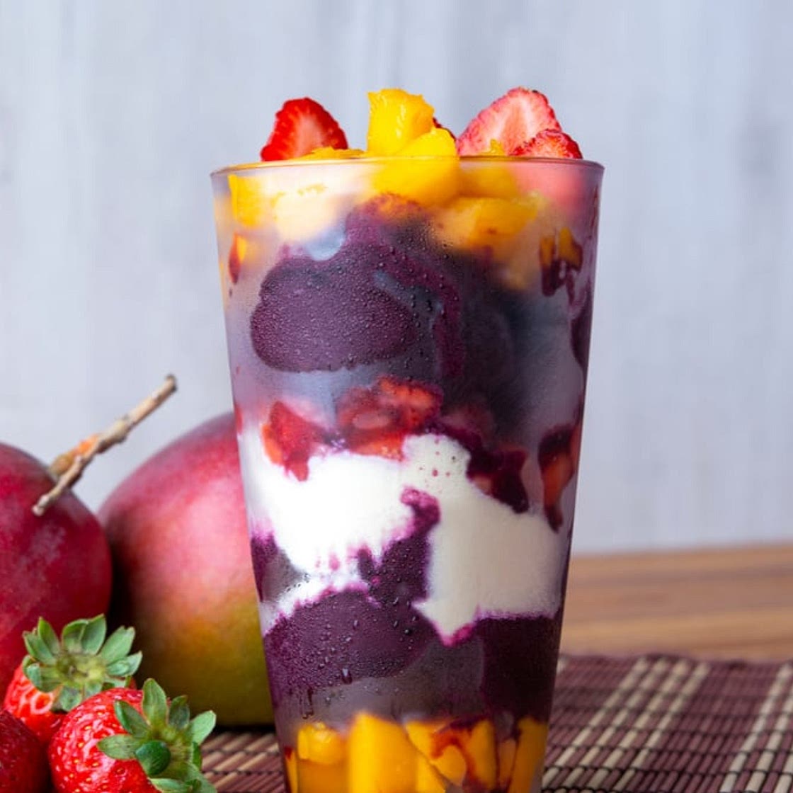 Açaí de salada de frutas