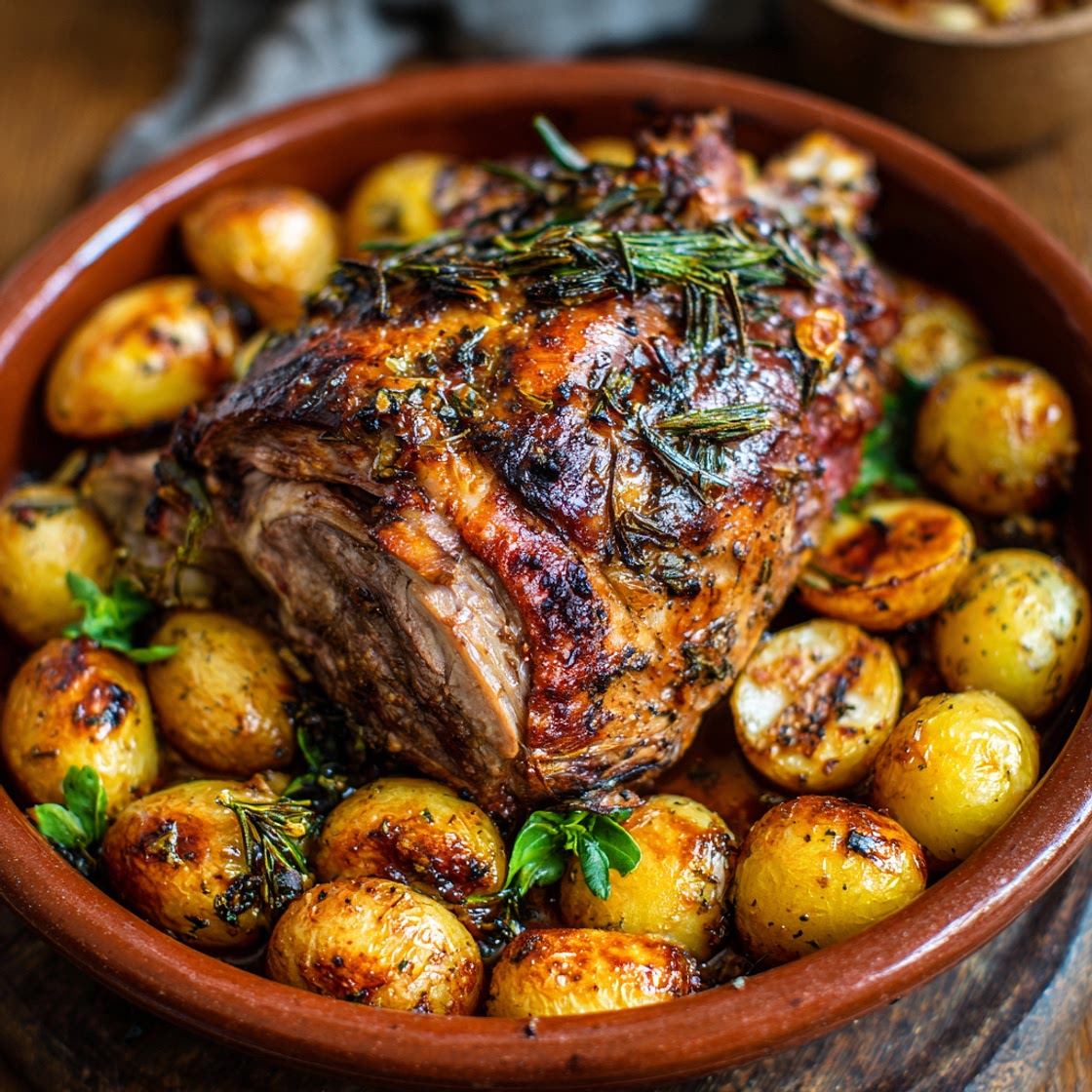 Greek Easter Roast Lamb