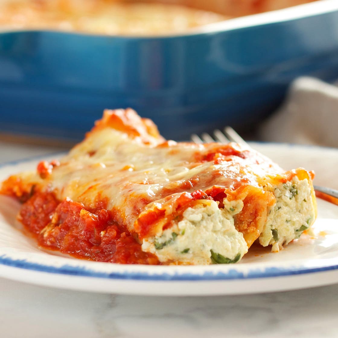 Baked Ricotta and Spinach Cannelloni