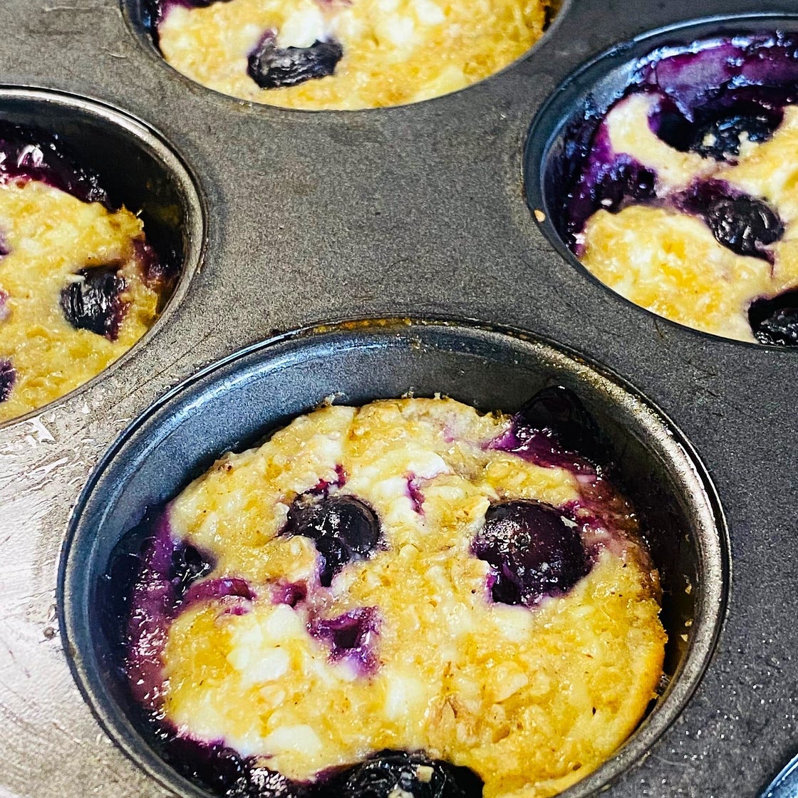 Blueberry Cottage Cheese Bites