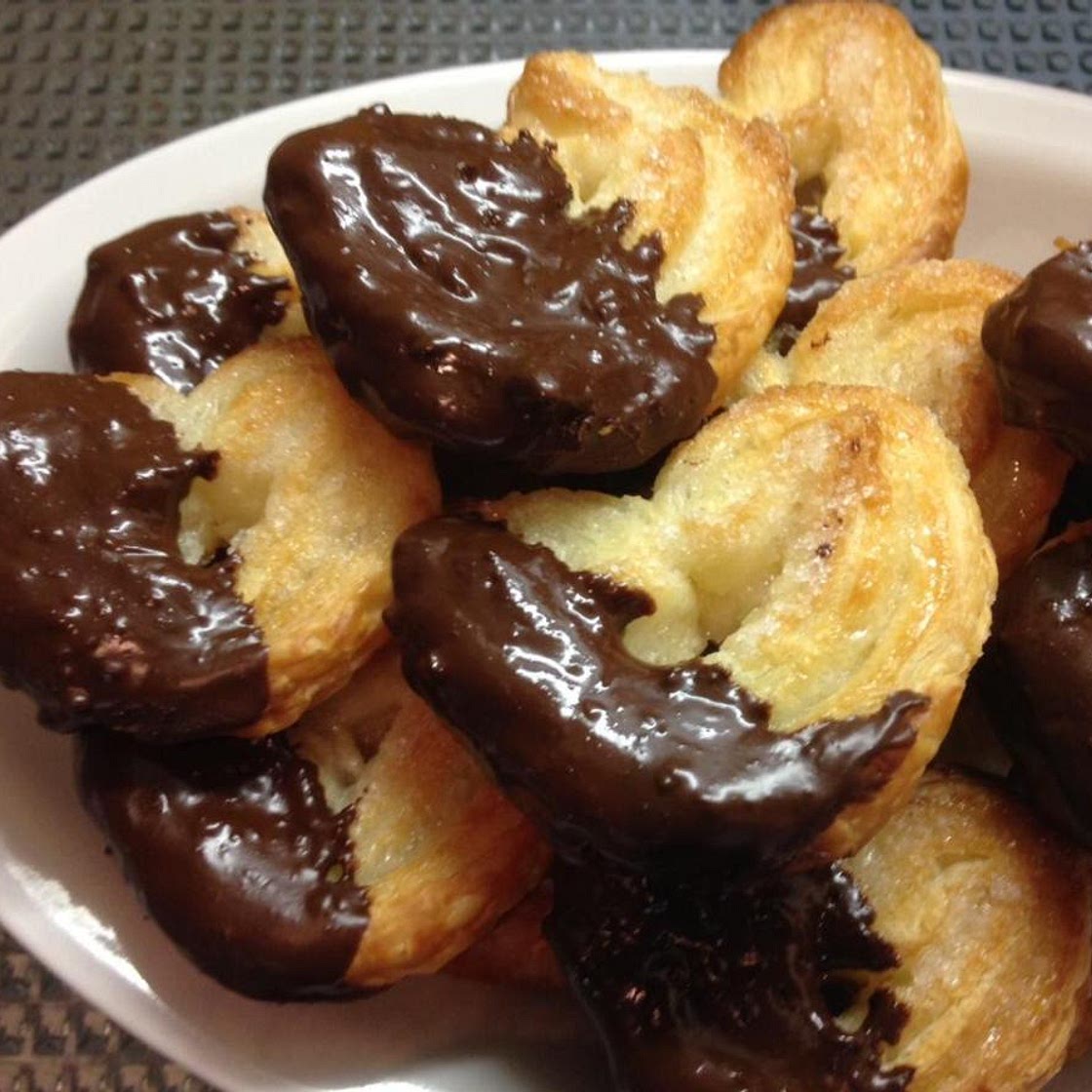 Receita de Palmier com chocolate