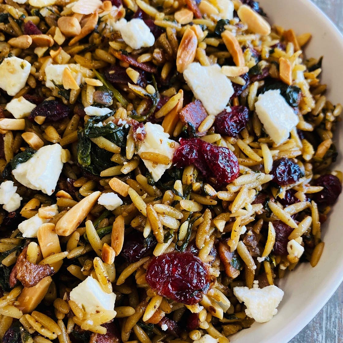 Bacon Cranberry Orzo Salad