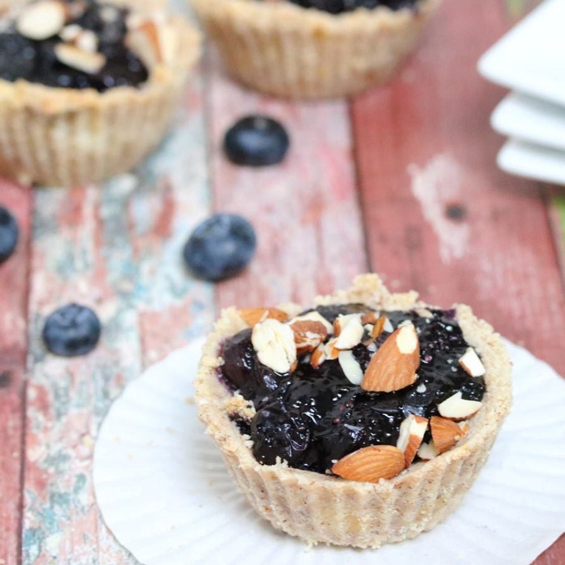 Mini Blueberry Maple Tarts In A Paleo Pie Crust