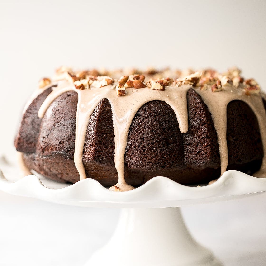 Gingerbread Bundt Cake with Maple Cinnamon Glaze