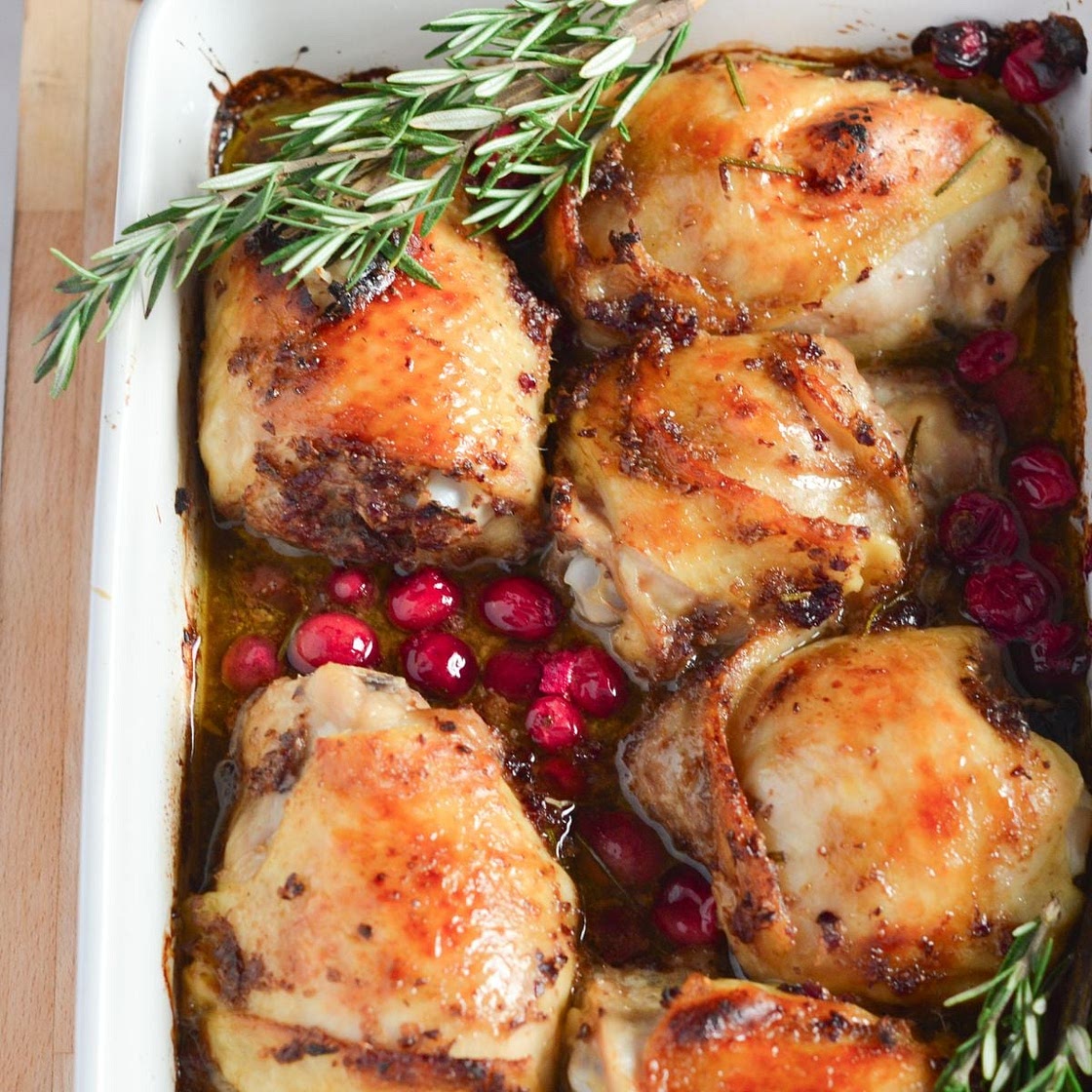 One Pan Cranberry Chicken Thighs Recipe