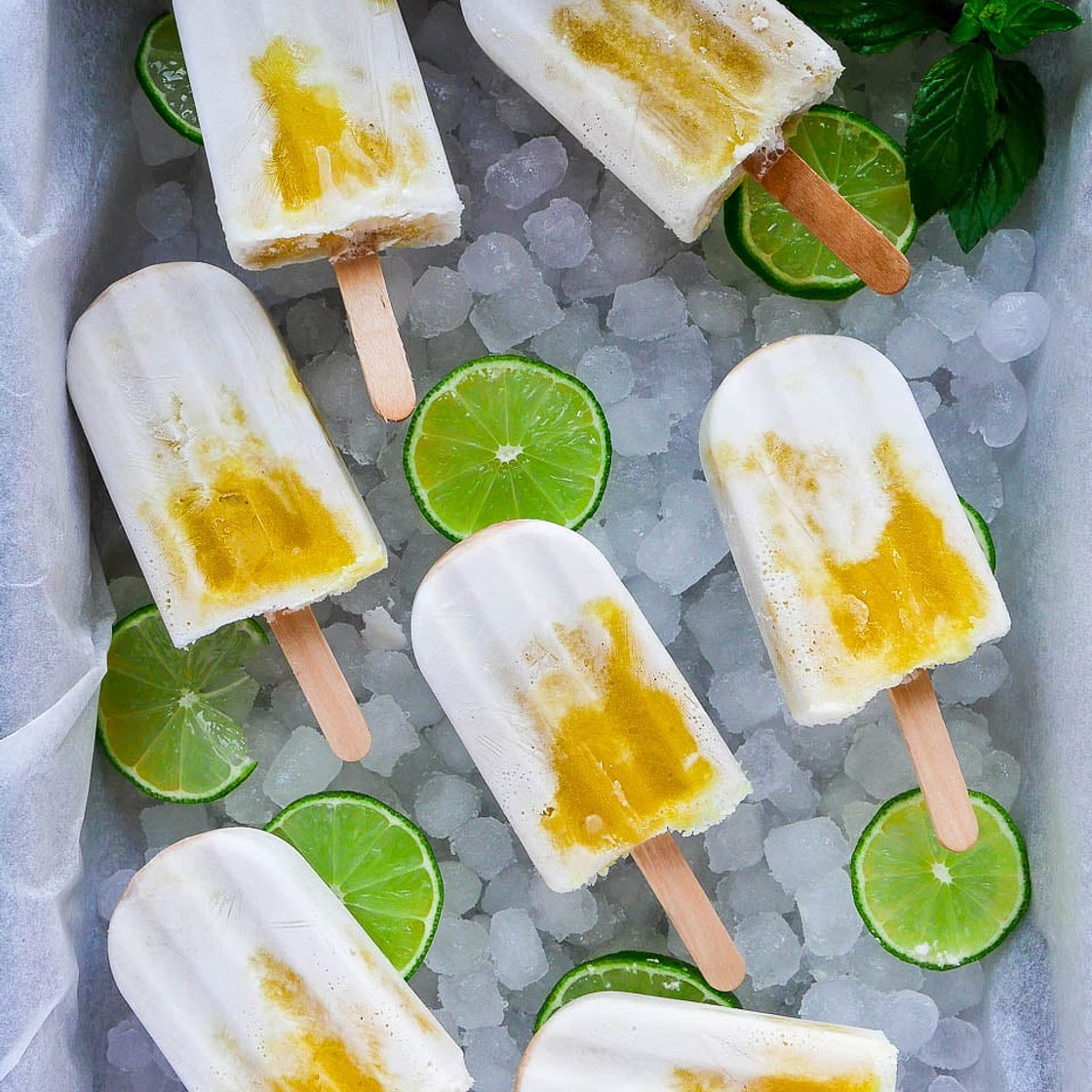 Mango Coconut Popsicles